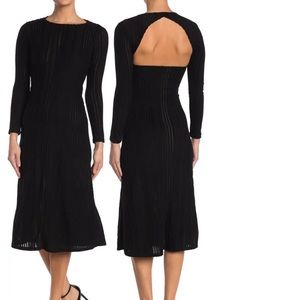 NWOT Velvet Torch Keyhole Back Ribbed Midi Dress